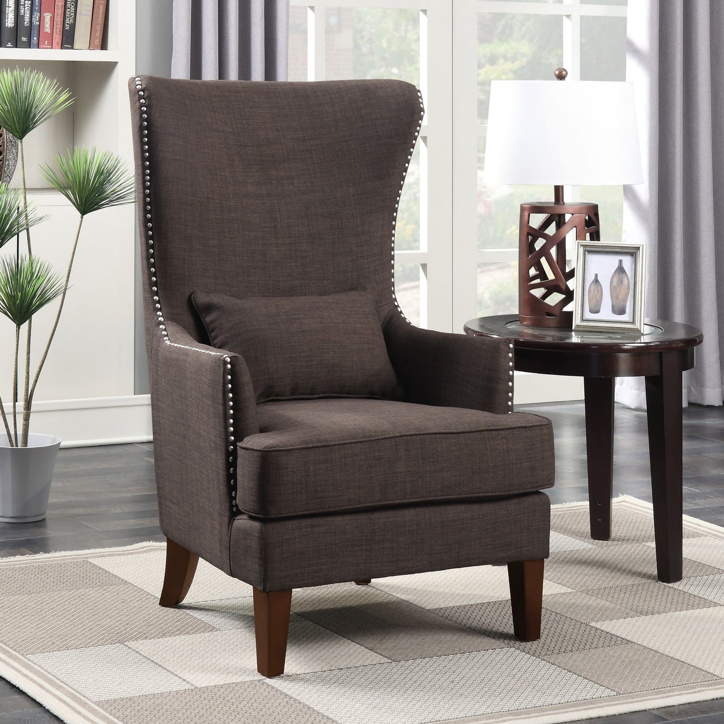 Kori Chair with Chrome Nails Heirloom Chocolate