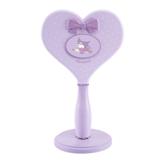Kuromi™ "Lovely Ribbon" Heart Handheld Makeup Mirror with Standing Base