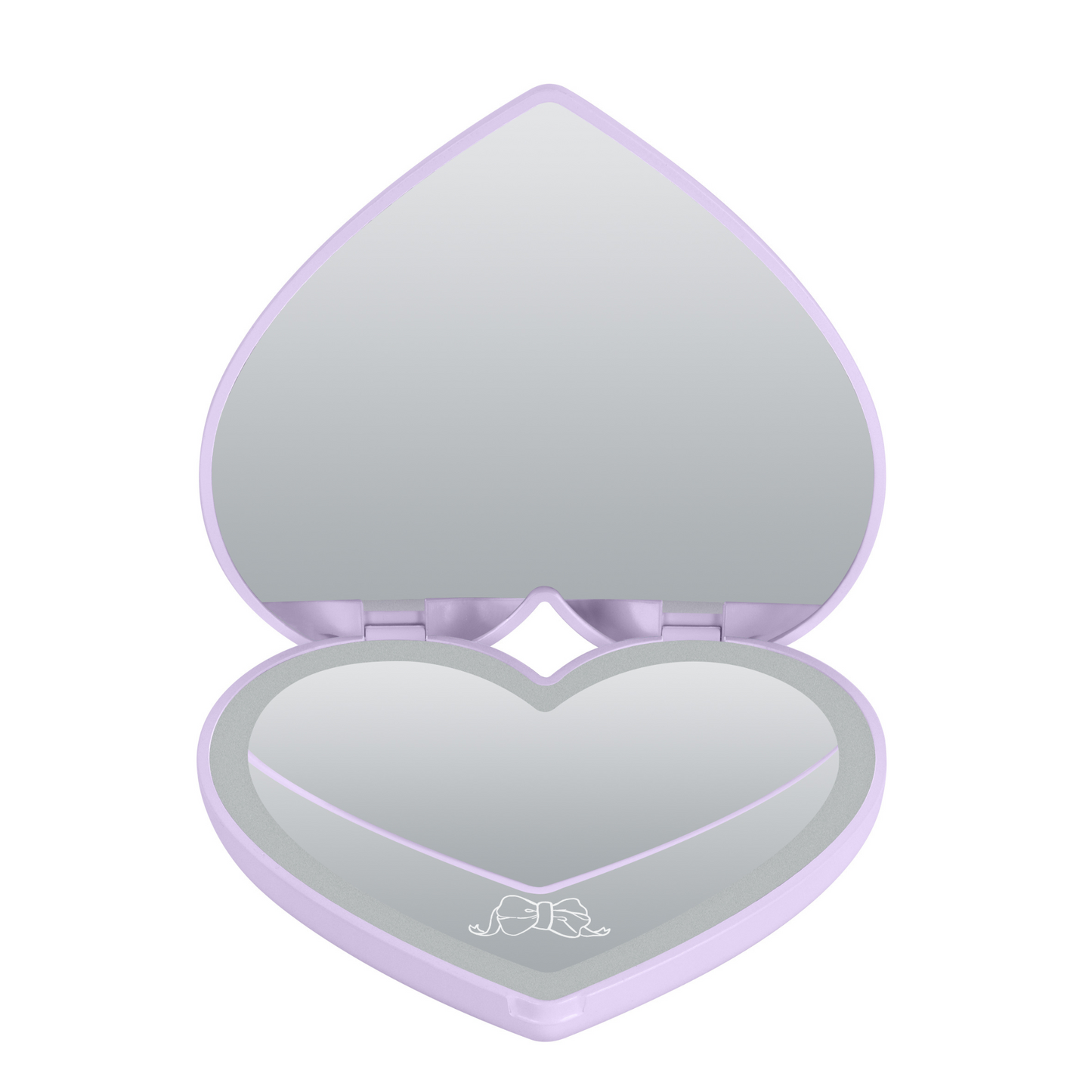 Kuromi™ “Lovely Ribbon” LED Heart Compact Mirror