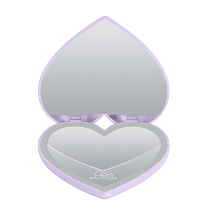 Kuromi™ “Lovely Ribbon” LED Heart Compact Mirror