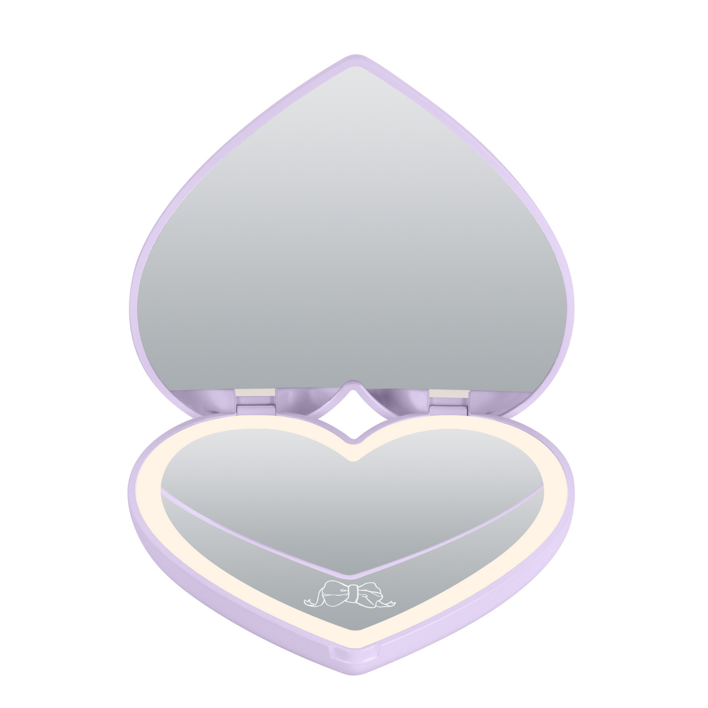 Kuromi™ “Lovely Ribbon” LED Heart Compact Mirror