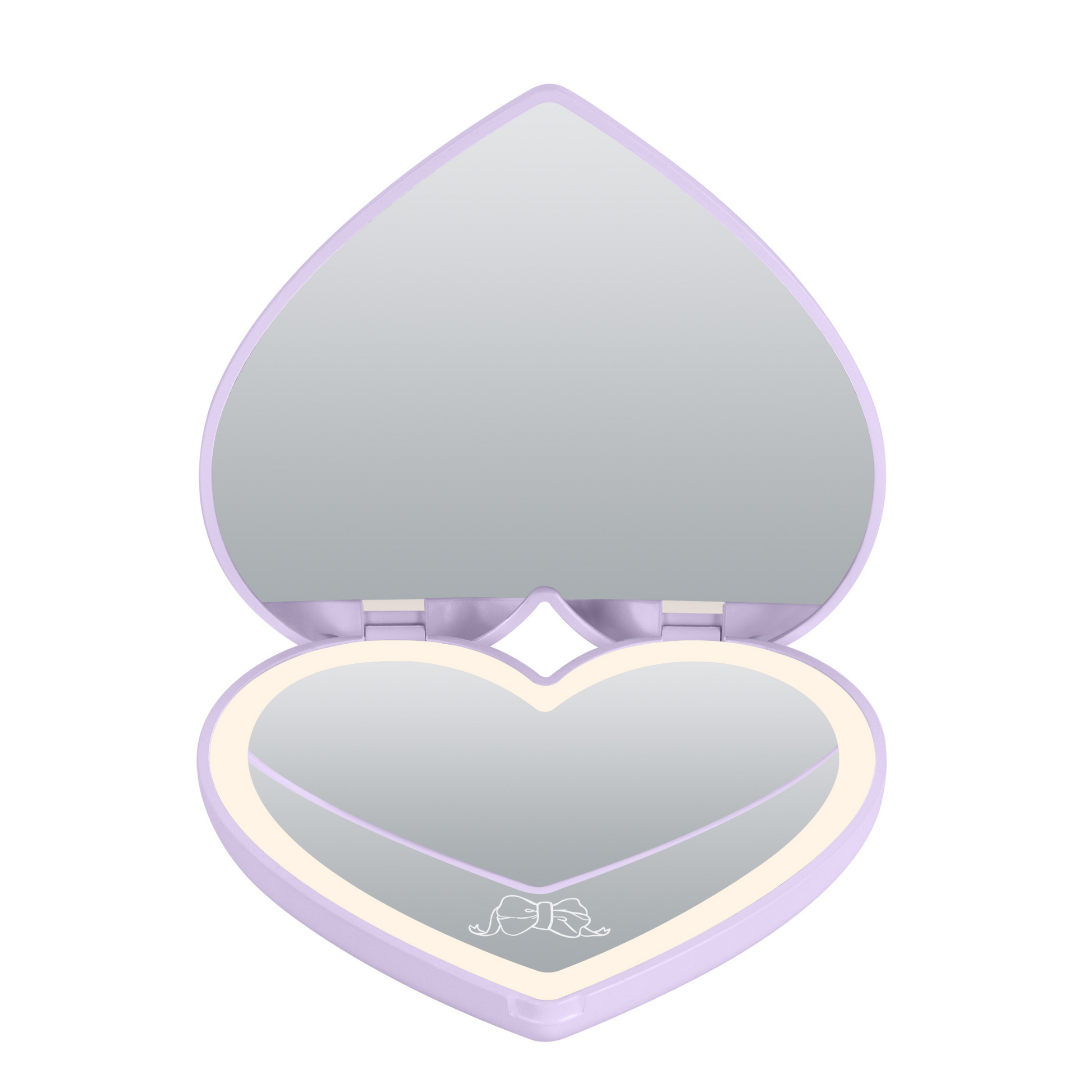 Kuromi™ “Lovely Ribbon” LED Heart Compact Mirror