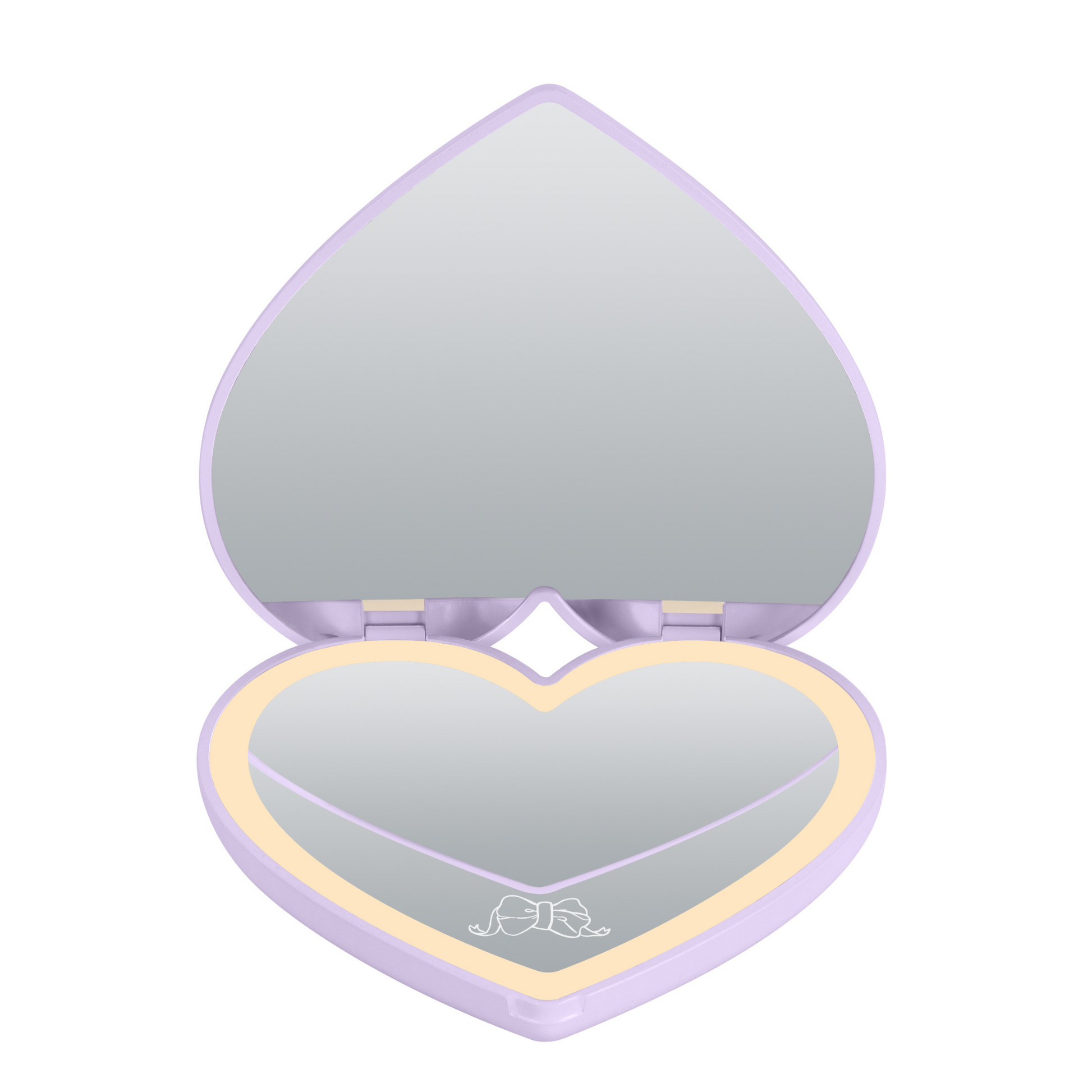 Kuromi™ “Lovely Ribbon” LED Heart Compact Mirror
