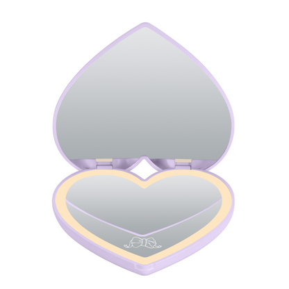 Kuromi™ “Lovely Ribbon” LED Heart Compact Mirror