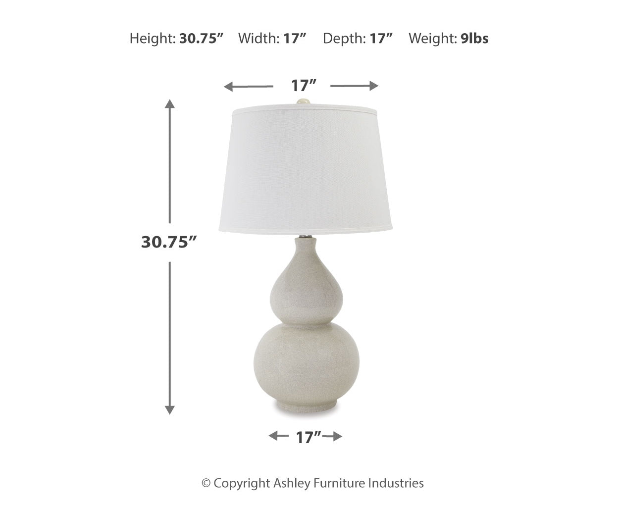 Saffi Ceramic Table Lamp (1/CN)