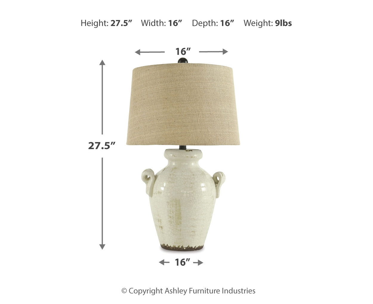Emelda Ceramic Table Lamp (1/CN)