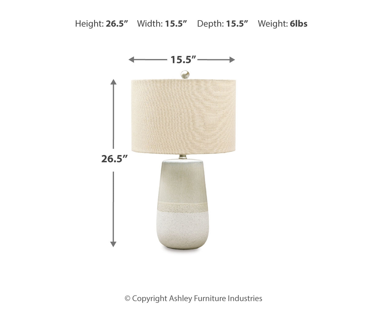 Shavon Ceramic Table Lamp (1/CN)