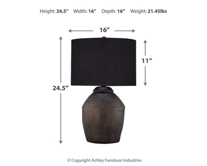 Naareman Terracotta Table Lamp (1/CN)