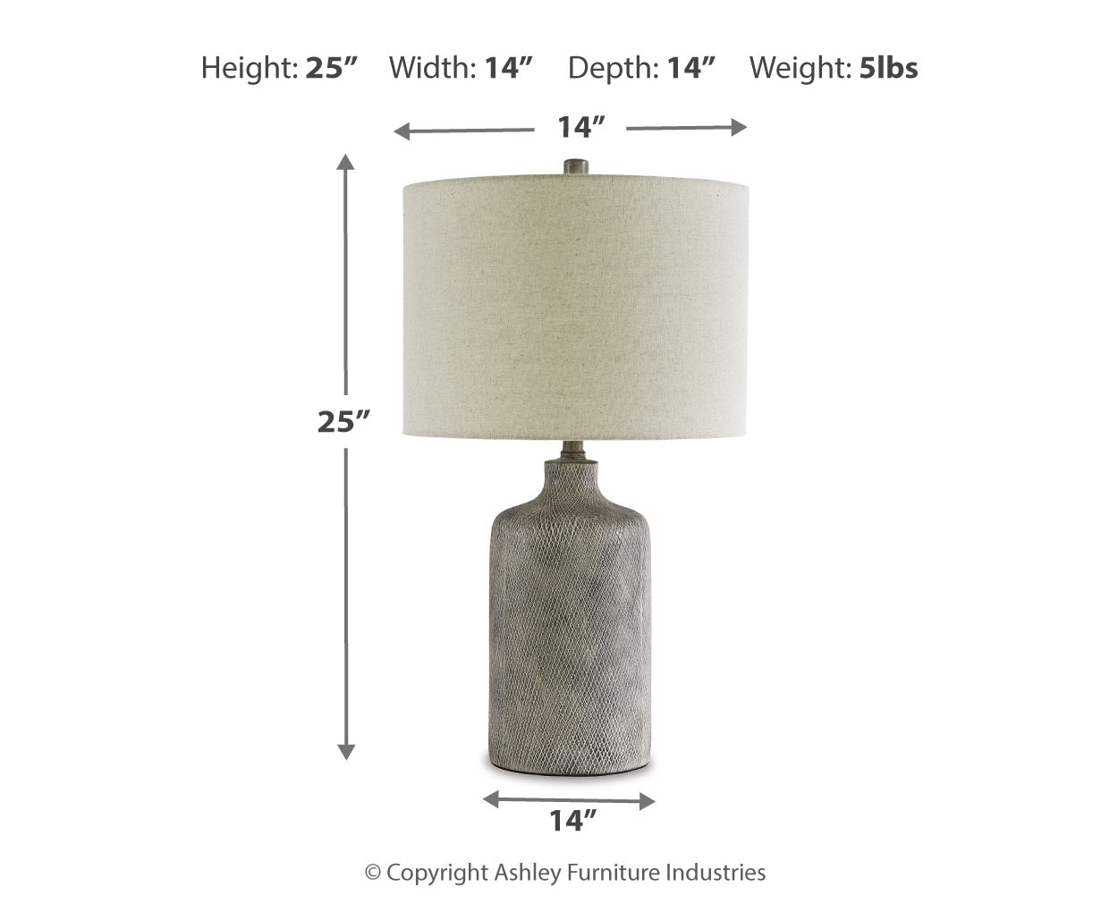 Linus Ceramic Table Lamp (1/CN)
