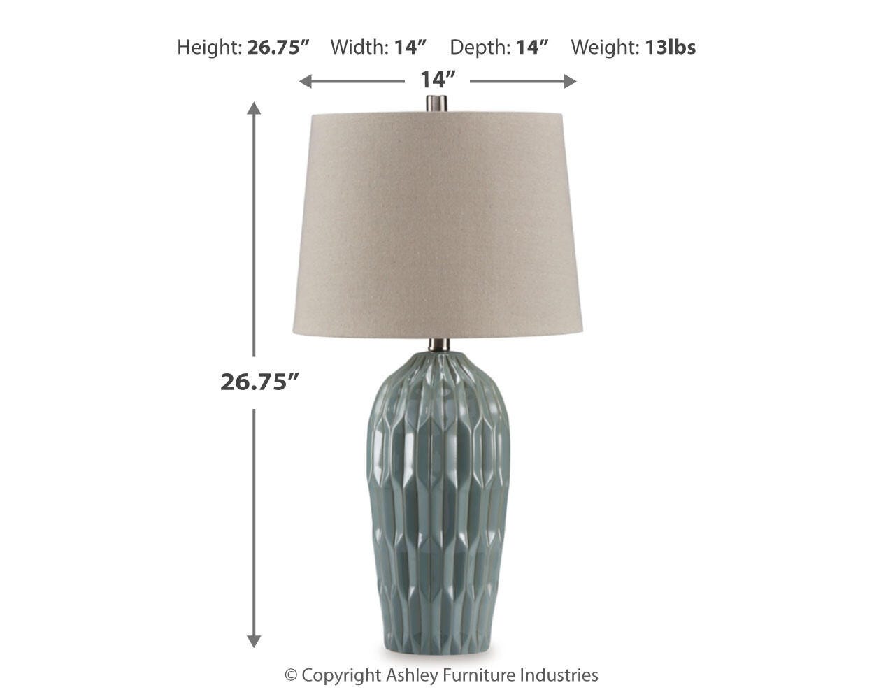 Hadbury Ceramic Table Lamp (Set of 2)