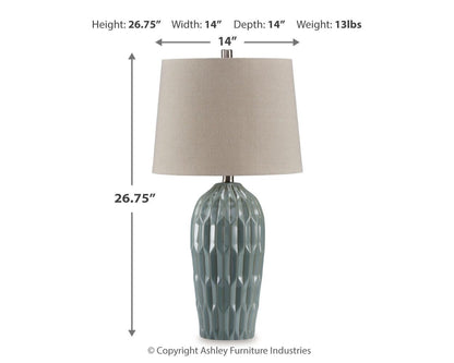 Hadbury Ceramic Table Lamp (Set of 2)