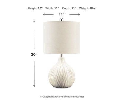 Rainermen Ceramic Table Lamp (1/CN)