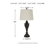 Darlita Metal Table Lamp (Set of 2)