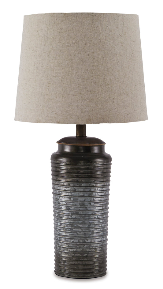 Norbert Ombre Metal Table Lamp with Ribbed Texture