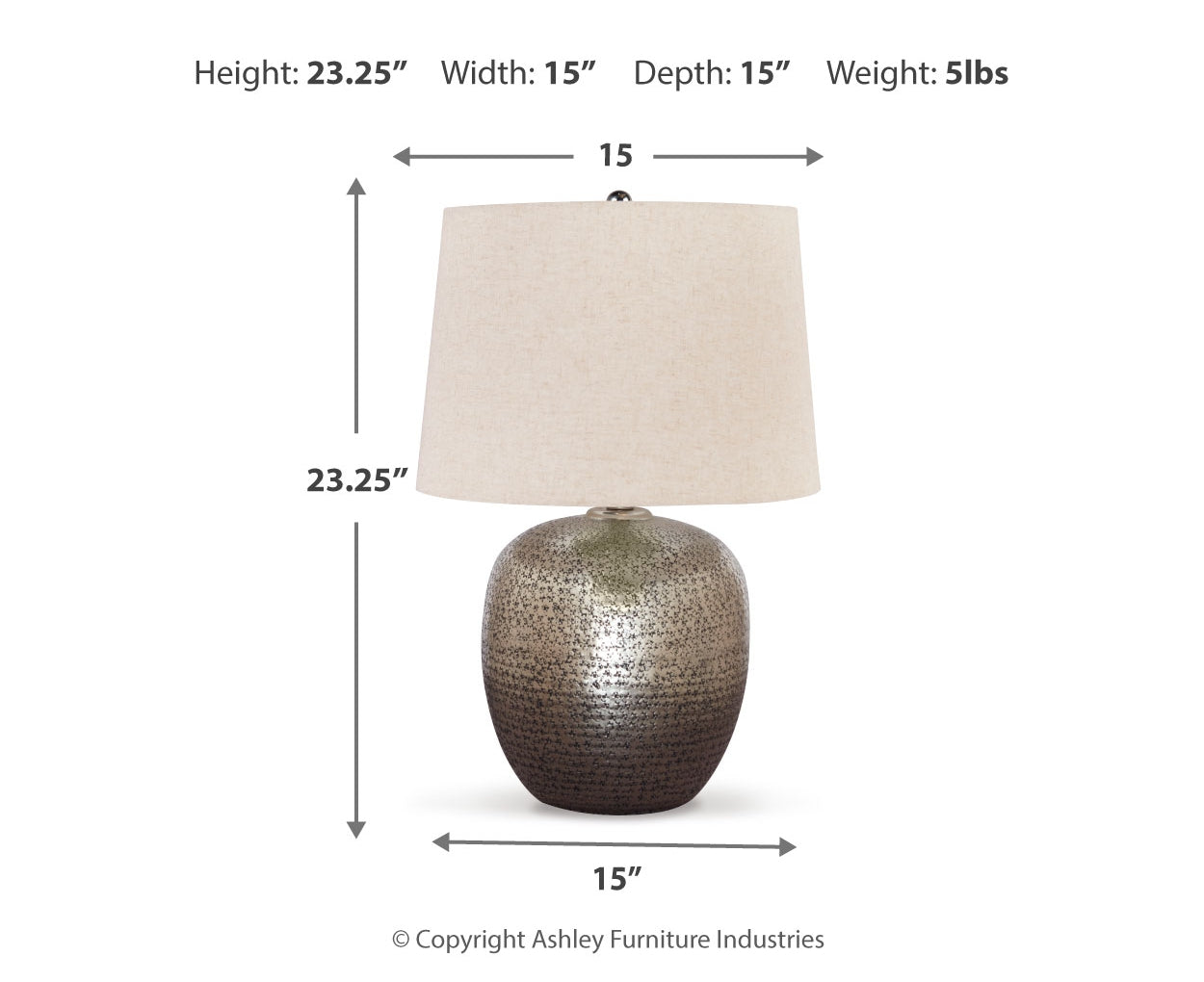 Magalie Metal Table Lamp (1/CN)