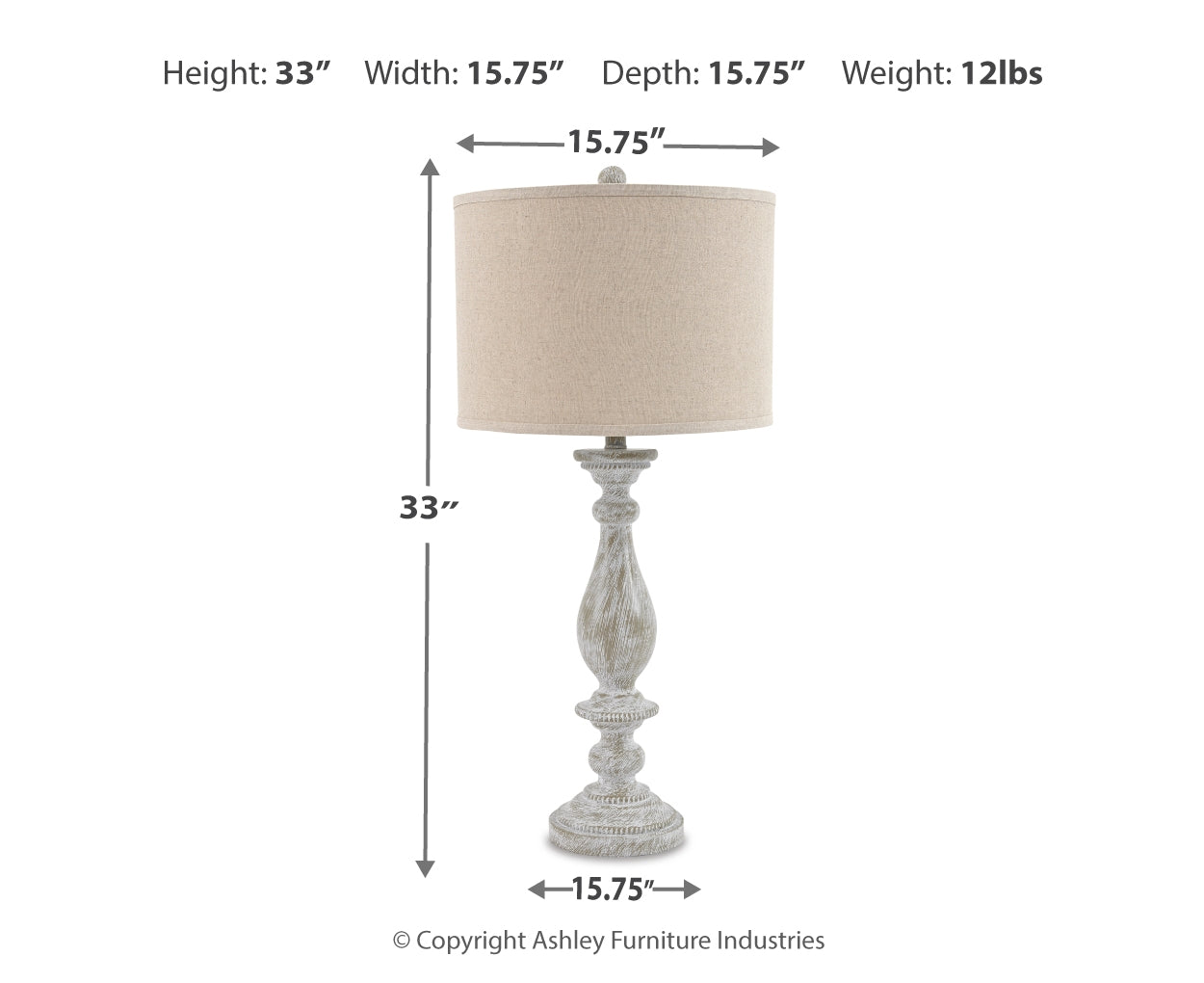Bernadate Poly Table Lamp (2/CN)