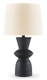 Scarbot Black Paper Table Lamp with Bold Angular Base