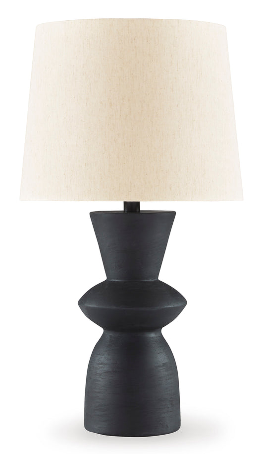 Scarbot Black Paper Table Lamp with Bold Angular Base