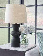 Scarbot Black Paper Table Lamp with Bold Angular Base