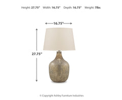 Mari Glass Table Lamp (1/CN)