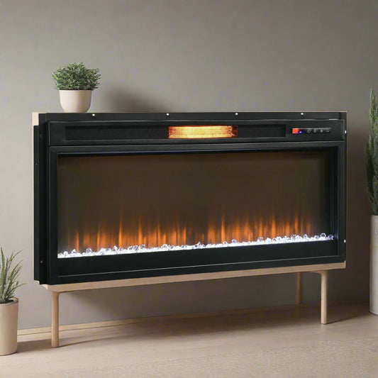 Brice 42 In Fireplace W/ Barn Door