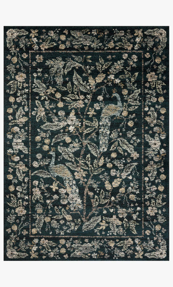 Rifle Paper Co. x Loloi Laurel LAU-05 Azul marino