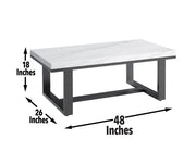 Mesa de cóctel con cubierta de mármol blanco Lucca 