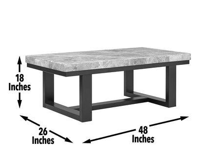 Mesa de cóctel de mármol gris Lucca 