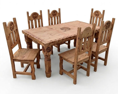 7PC Dining Set with Rope & Star