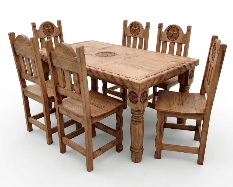 Counter Height 7PC Dining Set with Rope & Star