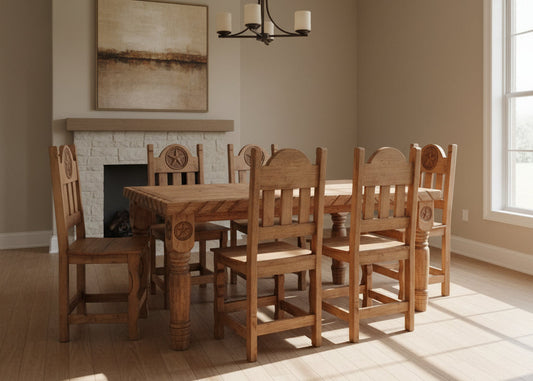 Counter Height 7PC Dining Set with Rope & Star