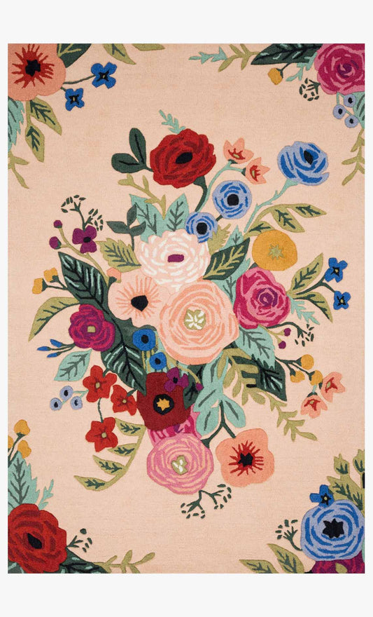 Rifle Paper Co. x Loloi Les Fleurs LES-03 Blush / Multi