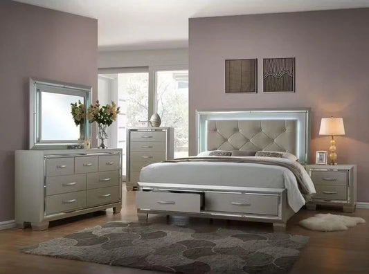 Platinum Storage Bedroom Set