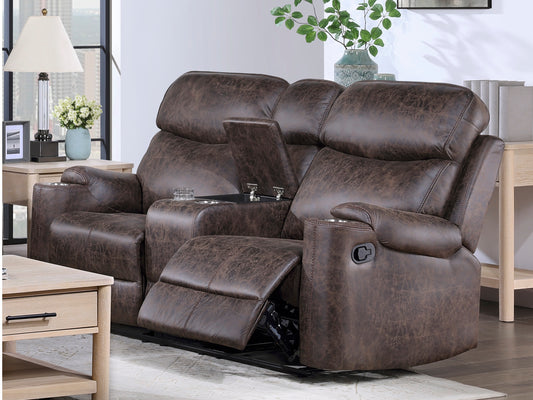 Reclining Loveseat with Console and Cup Holders