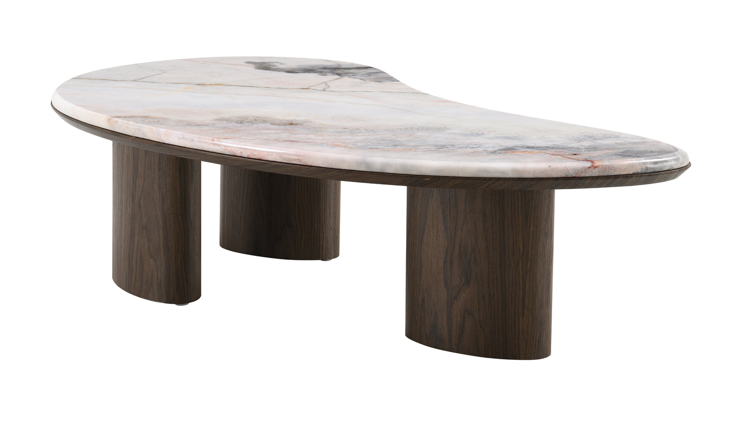 Hanale Irregular Coffee Table with Natural Marble Top