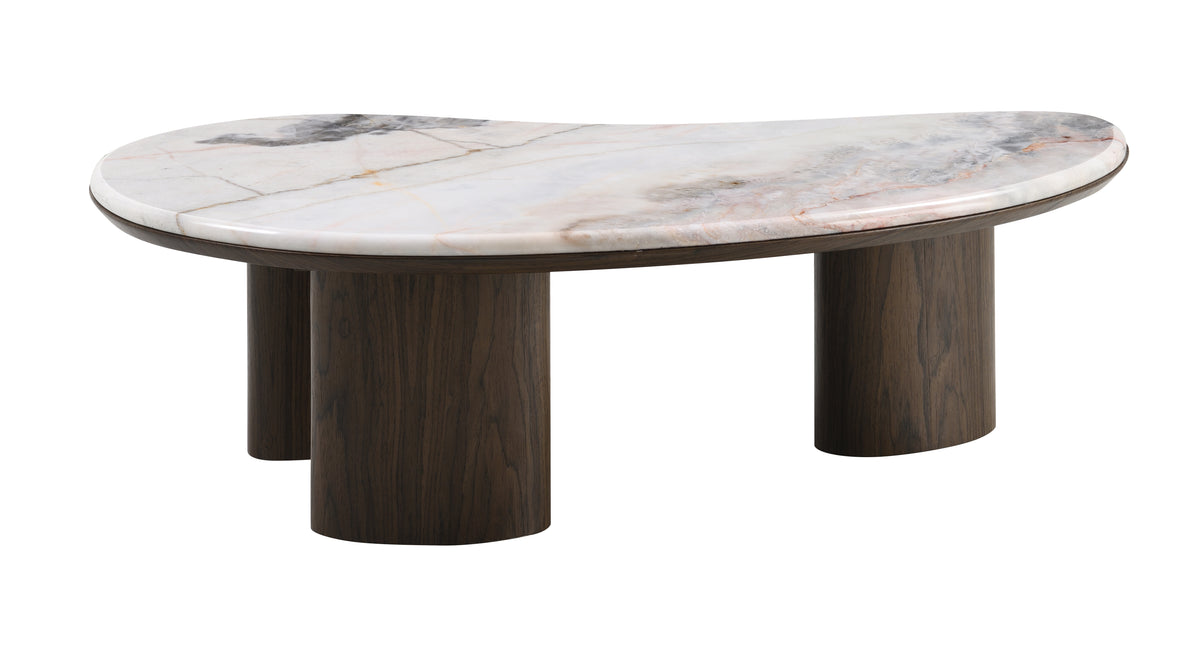 Hanale Irregular Coffee Table with Natural Marble Top