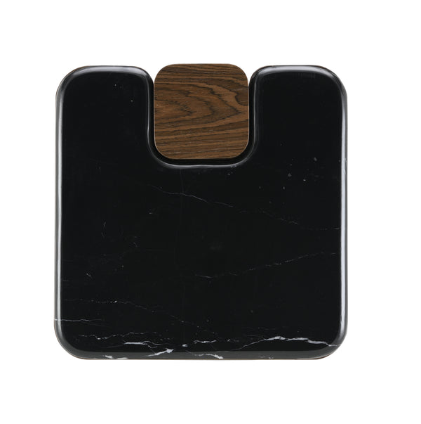 Dana Square End Table with Natural Marble Top