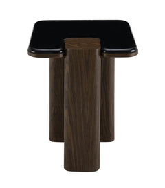 Dana Square End Table with Natural Marble Top