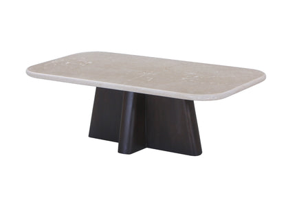 Jacory Rectangular Coffee Table with Bottocino Marble Top