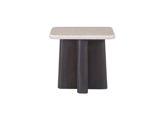 Jacory Square End Table with Bottocino Marble Top