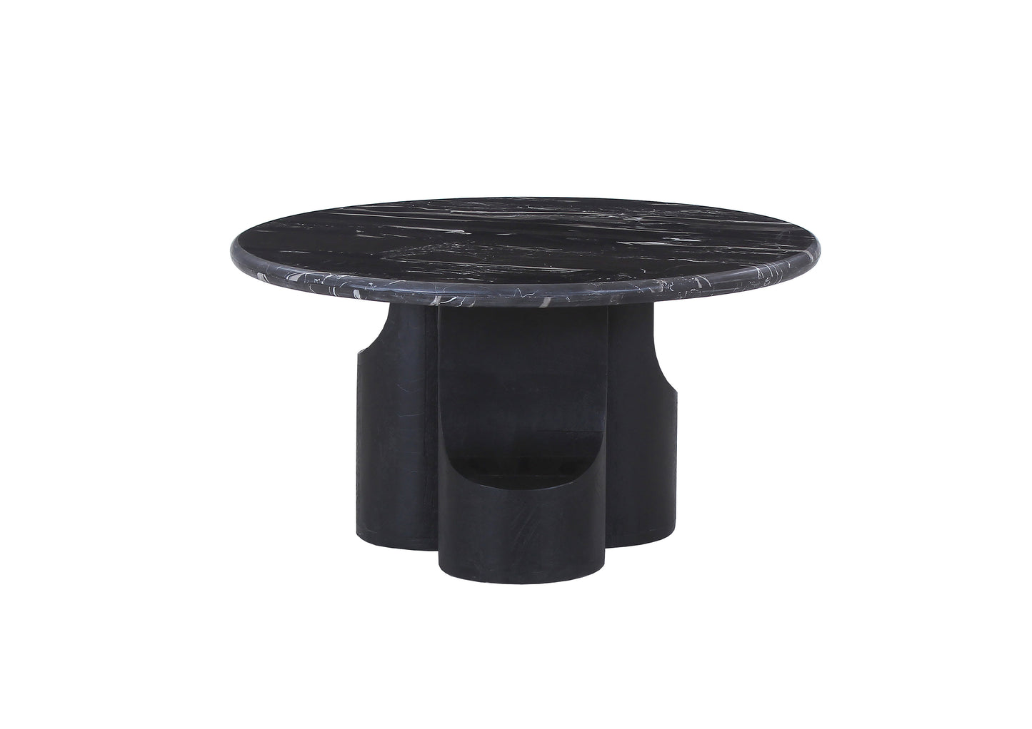 Kinton Round Coffee Table with Natural Marble Top