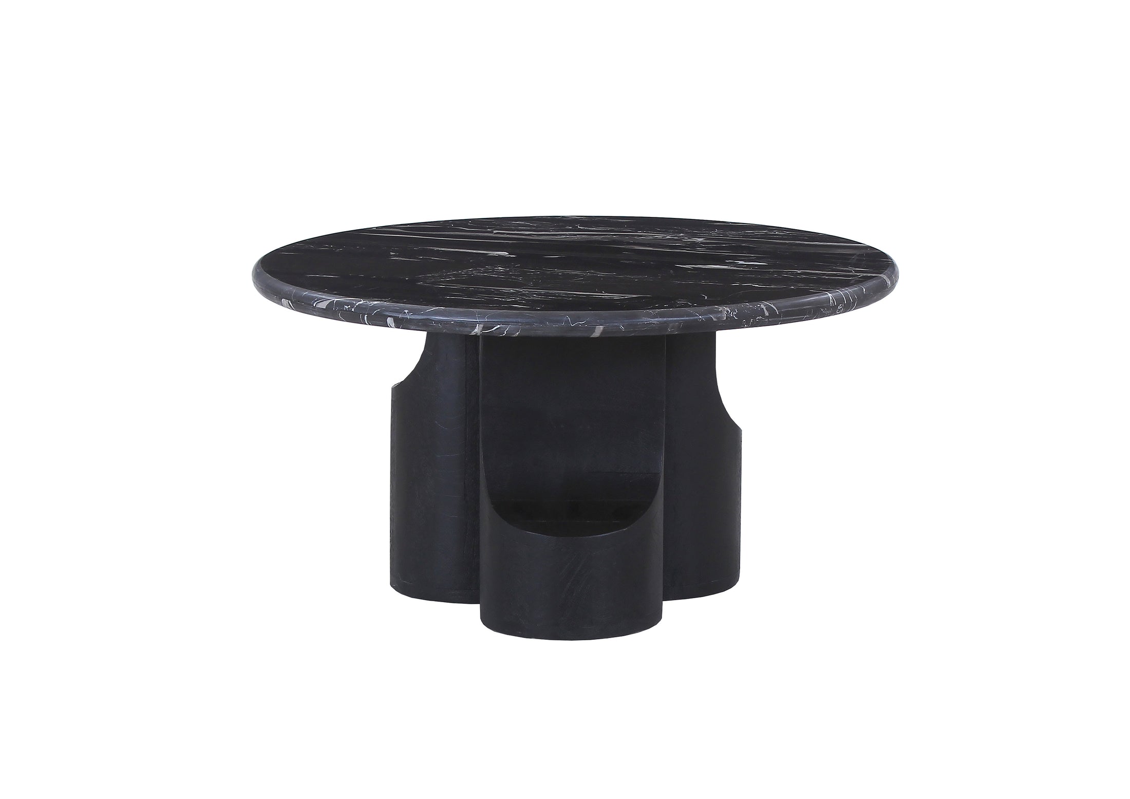 Kinton Round Coffee Table with Natural Marble Top