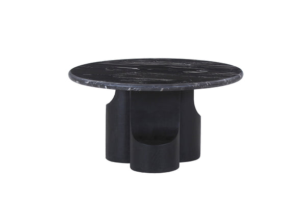 Kinton Round Coffee Table with Natural Marble Top