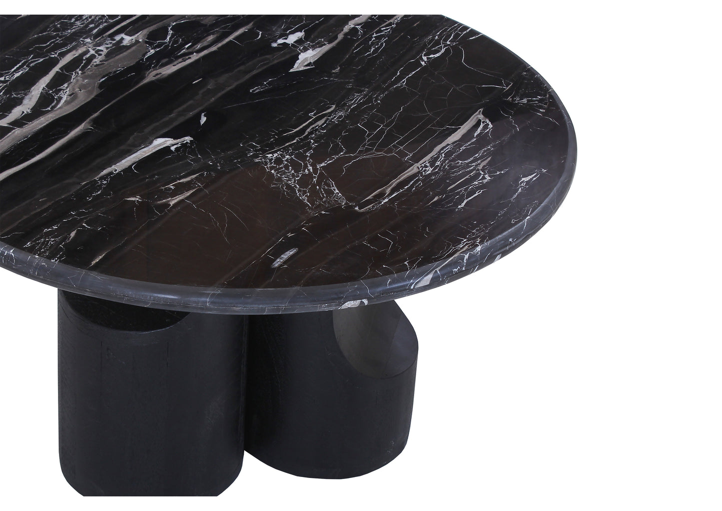 Kinton Round Coffee Table with Natural Marble Top