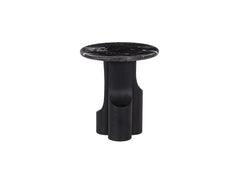 Kinton Round End Table with Natural Marble Top