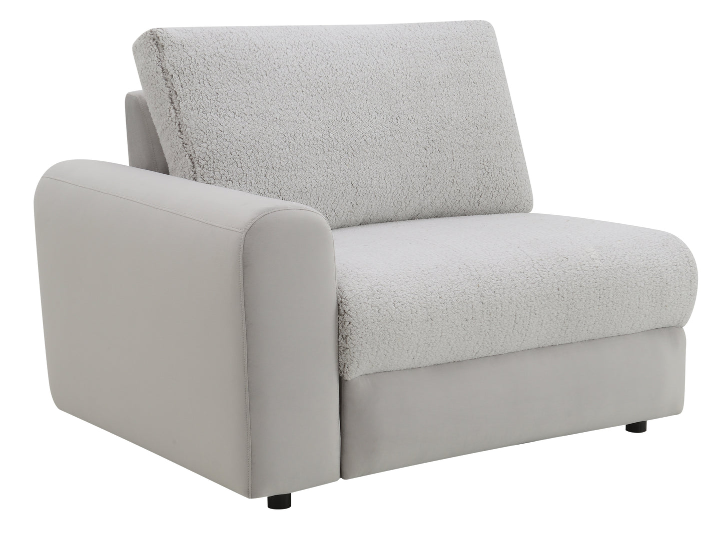 Tarrance Sherpa and Velvet Upholstered Modular LF Power Recliner with USB Port