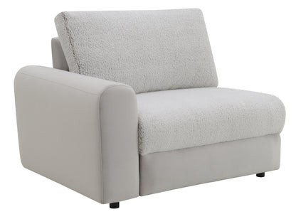 Tarrance Sherpa and Velvet Upholstered Modular LF Power Recliner with USB Port