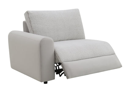 Tarrance Sherpa and Velvet Upholstered Modular LF Power Recliner with USB Port