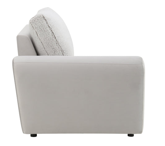 Tarrance Sherpa and Velvet Upholstered Modular LF Power Recliner with USB Port