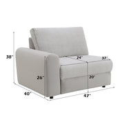 Tarrance Sherpa and Velvet Upholstered Modular LF Power Recliner with USB Port